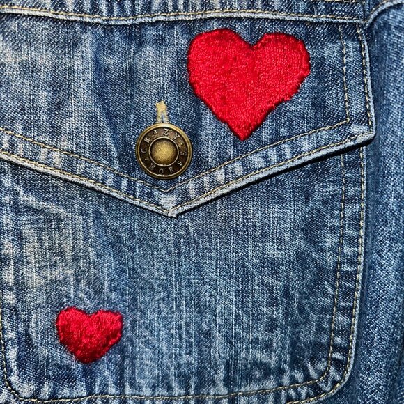 LIZ CLAIBORNE CRAZY HORSE Vintage belted denim jacket - Picture 3 of 10